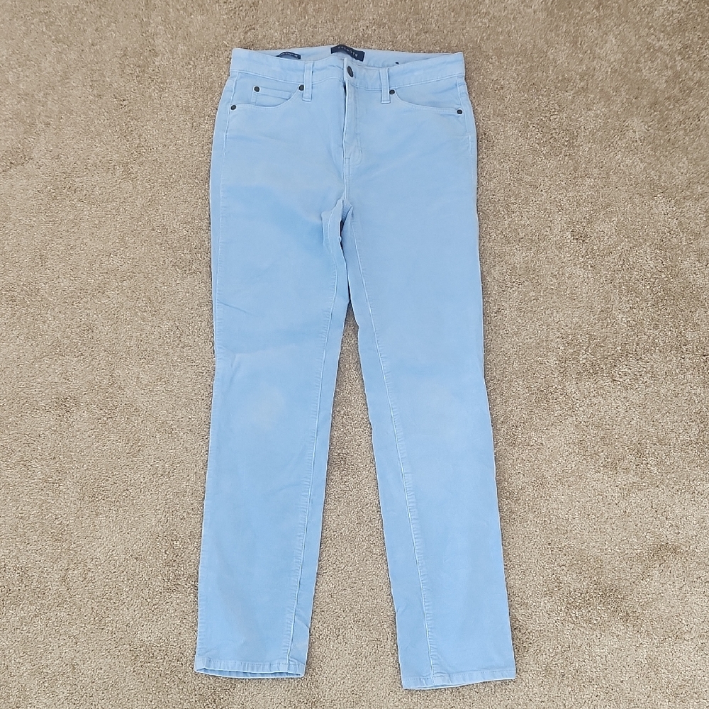 Talbots High-rise Straight Leg Cordouroy Pants 4 Cornflower Pastel Blue